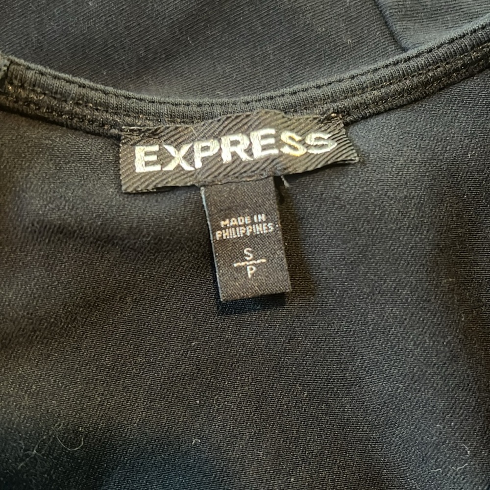 Express Black Sleeveless Peplum Top w/ Zipper - Picture 9 of 14